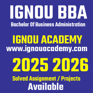 IGNOU BBA SOLVED ASSIGNMENT 2025 2026